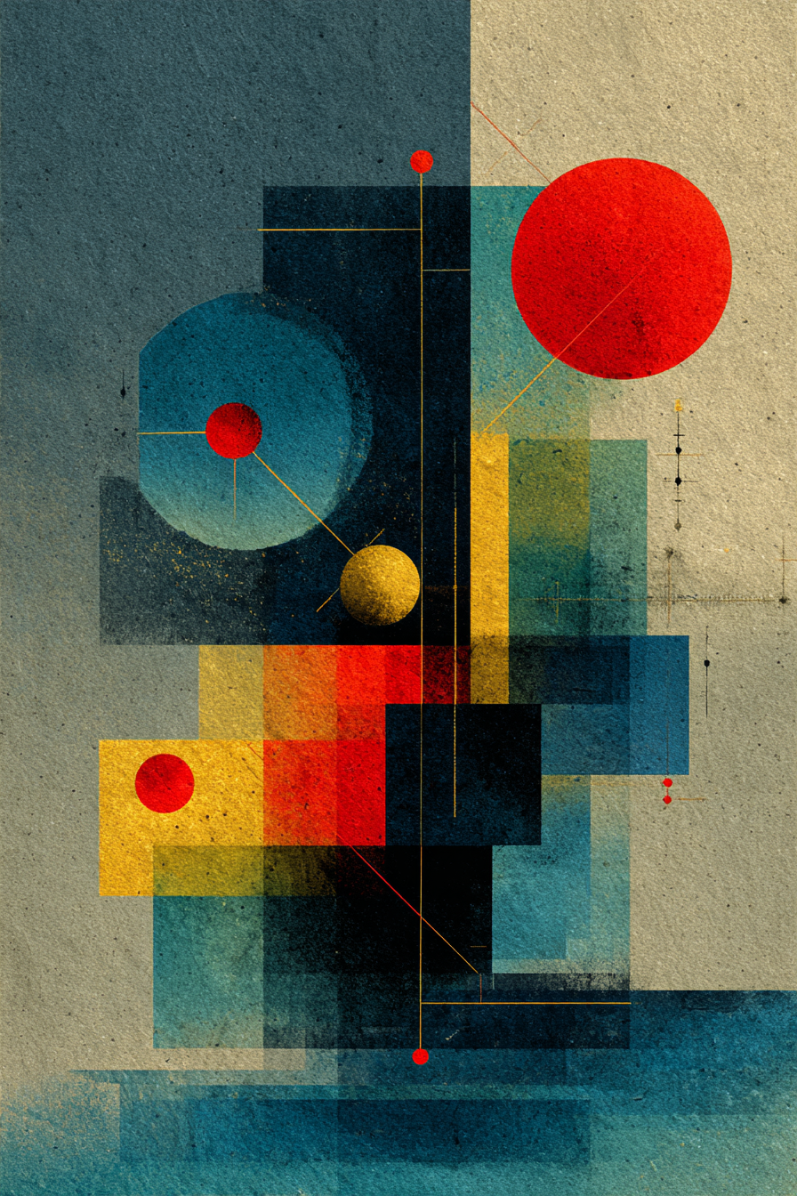 Illustrazione astratta — psiche e geometria